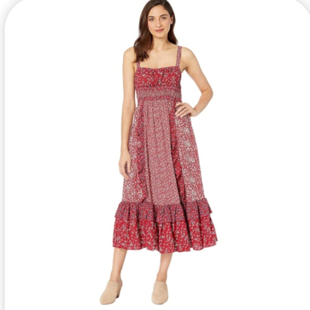 Free People Yesica Floral Maxi Prairie Dress Size 4